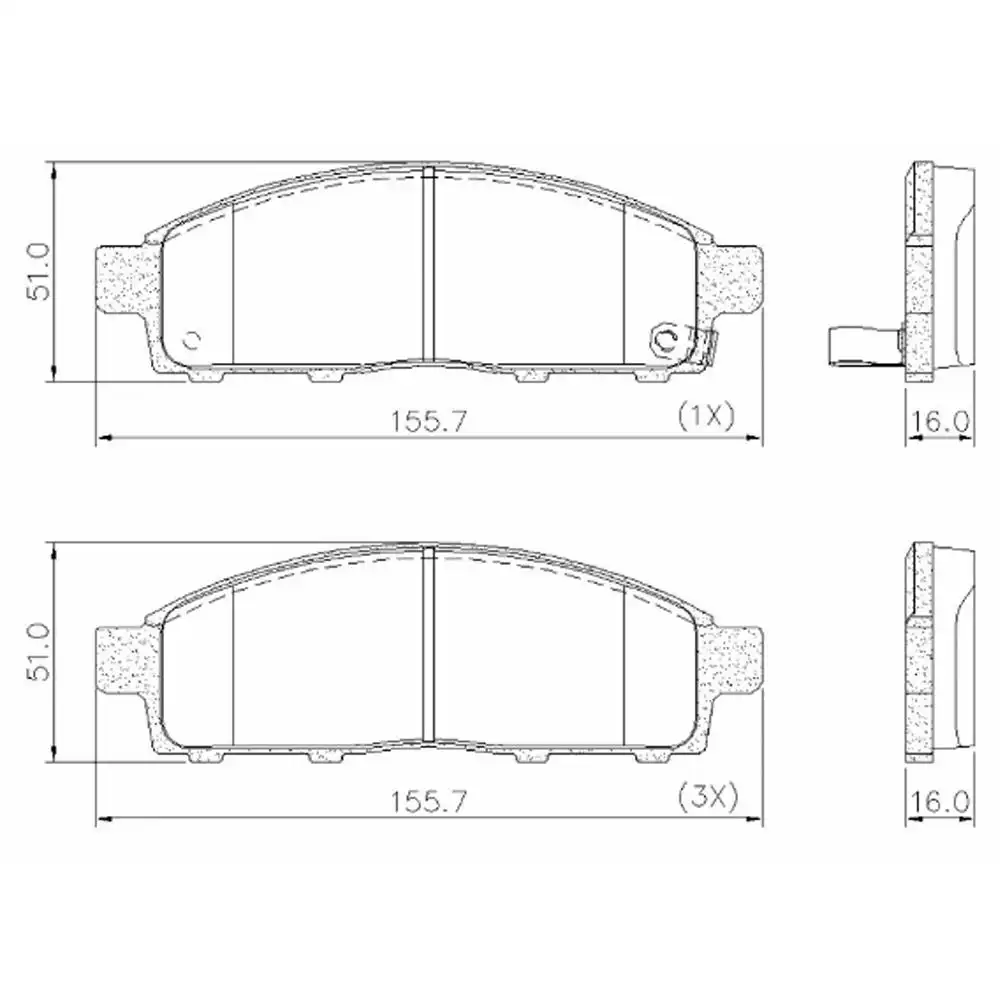 PASTILHA FREIO DIANTEIRA MITSUBISHI L-200 TRITON 2008/ CERAM