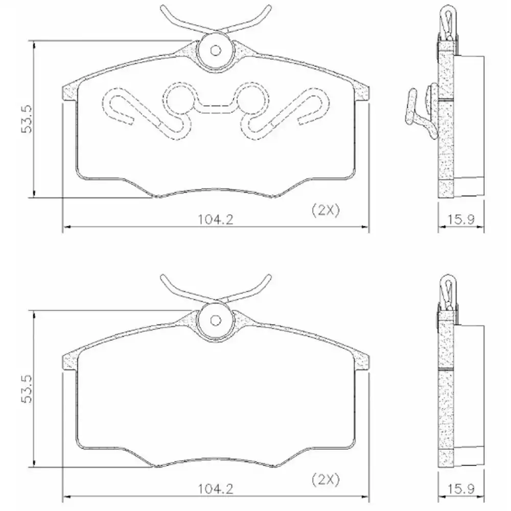 PASTILHA FREIO DIANTEIRA CORSA 1.0 1.4 1.6 1996 A 2000 VARGA