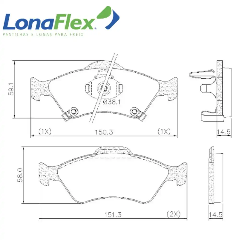 PASTILHA FREIO DIANTEIRA HONDA FIT 1.4 2003 A 2014