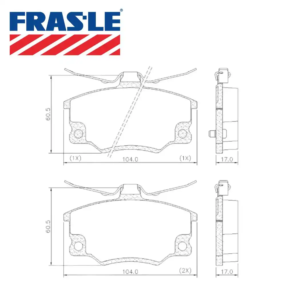 PASTILHA FREIO DIANTEIRA TIPO 1.6 8V 1993 A 1997
