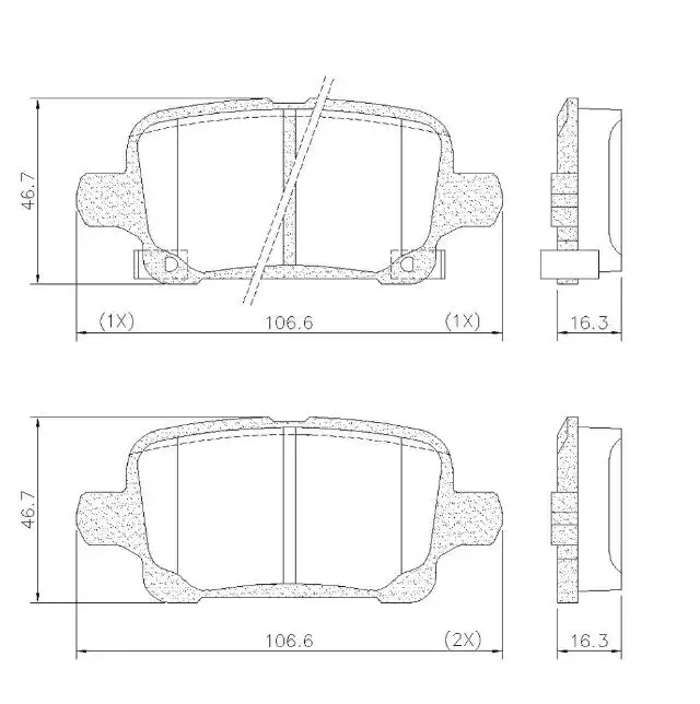 PASTILHA FREIO TRASEIRA CRUZE 1.4 16V 2017 A 2023