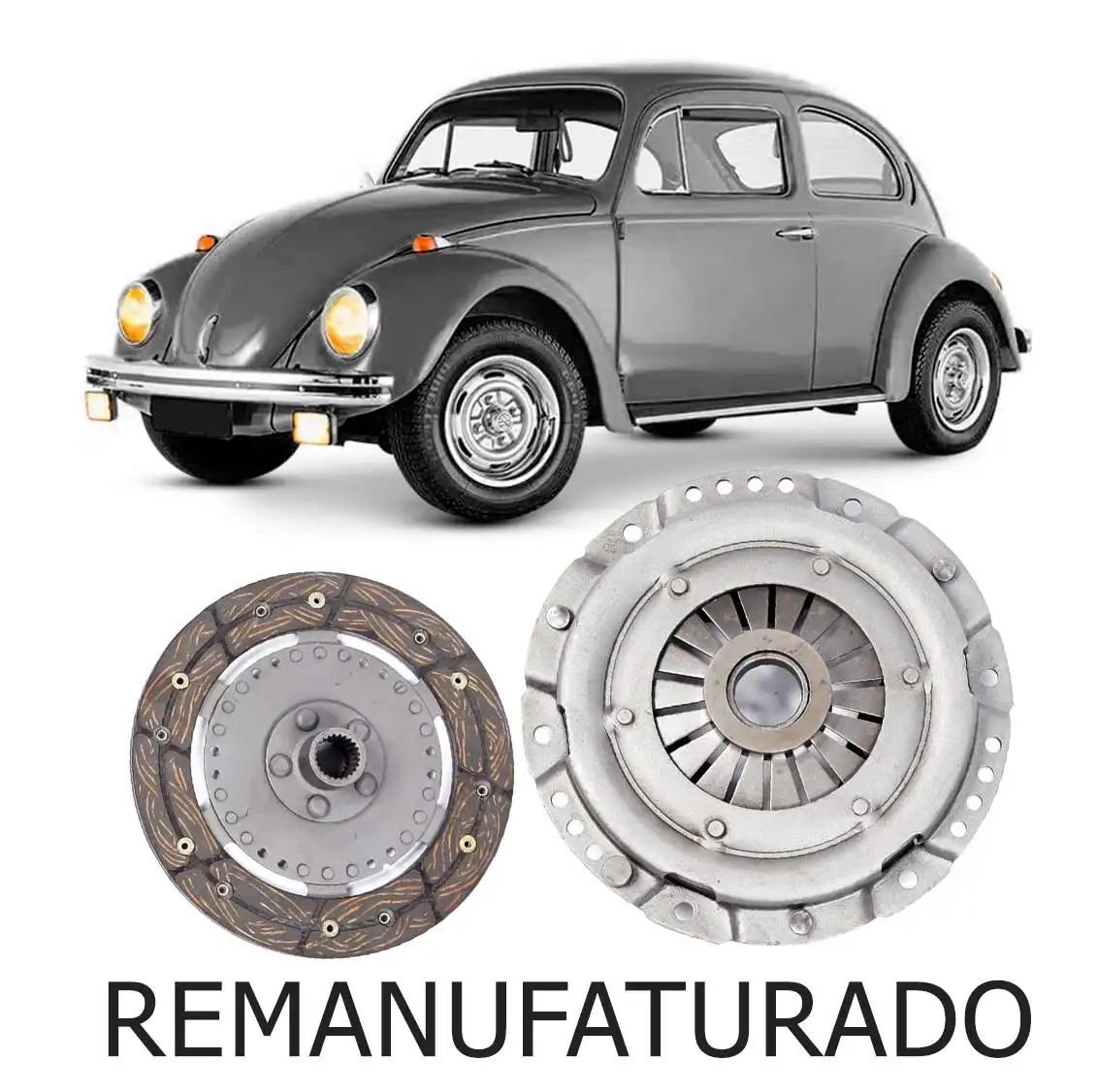 KIT EMBREAGEM FUSCA 1300 COM ESPELHO REMANUFATURADO