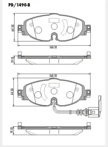 PASTILHA FREIO DIANTEIRA GOLF 1.4 2014/ COM SENSOR