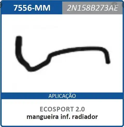 MANGUEIRA RADIADOR INF ECOSPORT 2.0 DURATEC 03/12