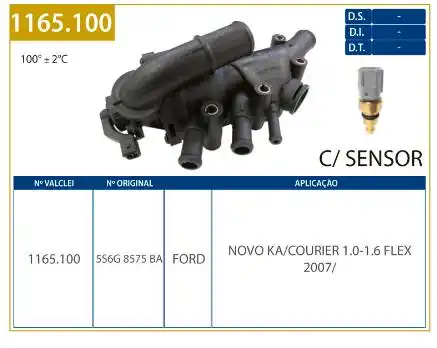 VALVULA TERMOSTATICA KA 1.0 1.6 2008/ ZET ROC ELETR COMPL