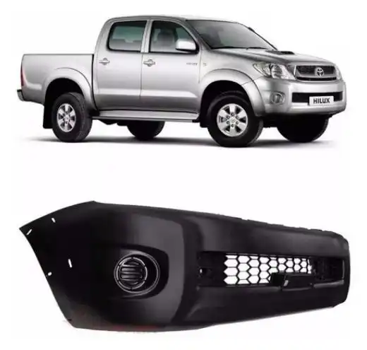 PARACHOQUE DIANT HILUX 2009 A 2011 PRETO C/FURO