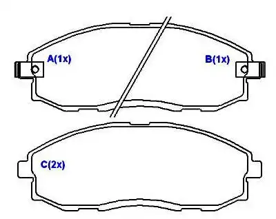 PASTILHA FREIO DIANTEIRA HYUNDAI H1 2.4 BUS 1997 A 2001