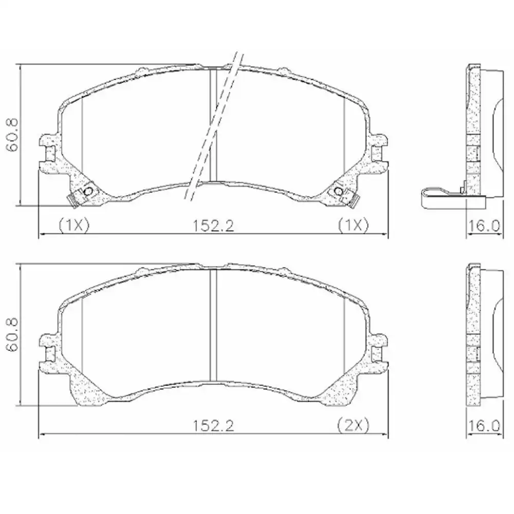 PASTILHA FREIO DIANTEIRA S-10 2.5 2.8 2017 A 2021