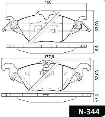 PASTILHA FREIO DIANTEIRA ASTRA 1999/ 1.8 2.0 8V ARO 14