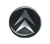 EMBLEMA CALOTA RESINADO (CITROEN) PRETO 48MM