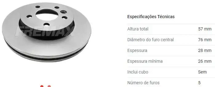 DISCO FREIO DIANTEIRO AMAROK 2.0 16V 2010 A 2020 VENTILADO