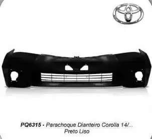 PARACHOQUE DIANTEIRO TOYOTA COROLLA 2014 A 2017 PRETO LISO C