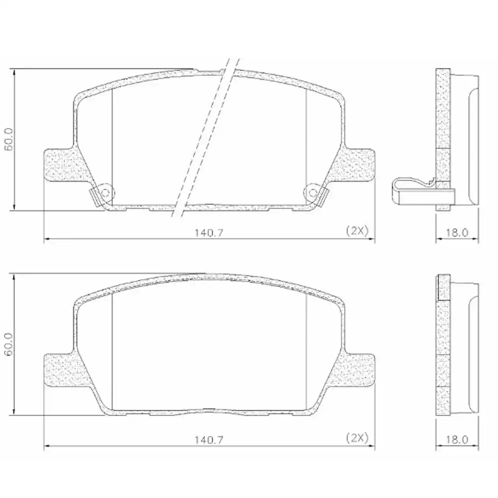 PASTILHA FREIO DIANTEIRA TRACKER 1.4 16V 2017 ACIMA CERAMICA