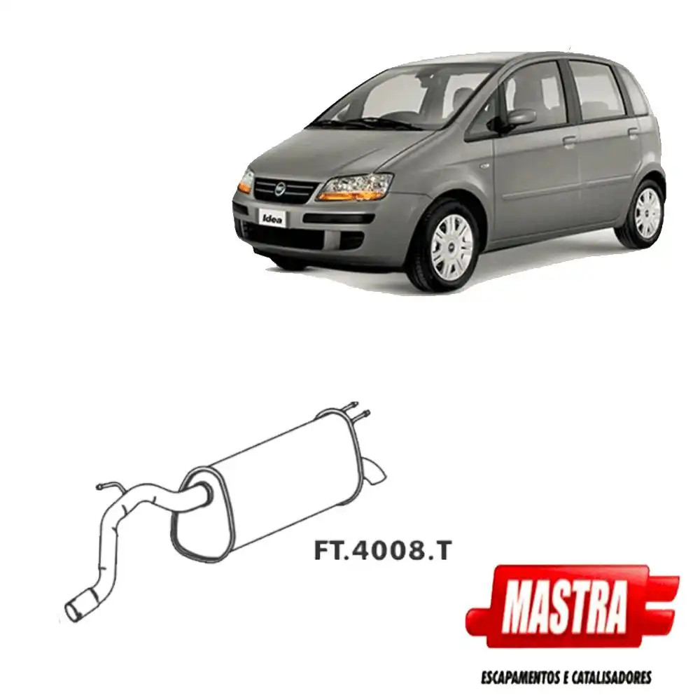 SILENCIOSO TRASEIRO FIAT IDEA 1.4 2006 A 2011