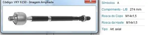 BARRA AXIAL FIAT PUNTO 1.4 1.8 LINEA 08/ (C/DIR HID)