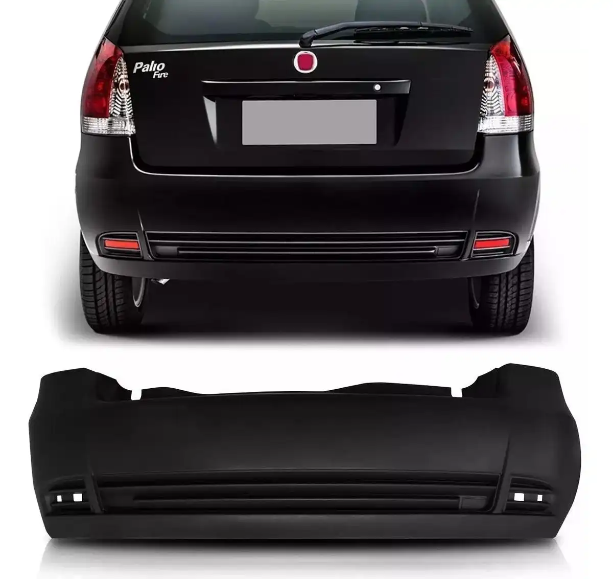 PARACHOQUE TRAS FIAT PALIO 2004/2008 PRETO P/ PINTAR