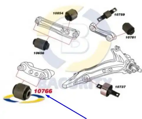 BUCHA BRACO AUX TRAS HONDA CIVIC 92/00