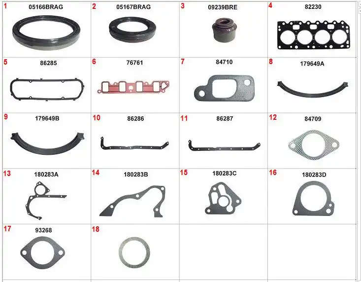 JUNTA MOTOR FIESTA,KA 1.0 (MT ENDURA) C/ RETENTOR