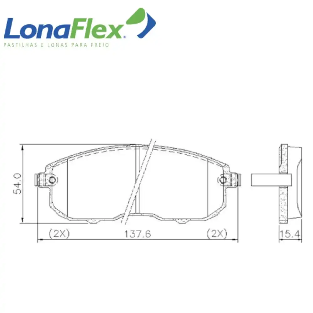 PASTILHA FREIO DIANTEIRA NISSAN SENTRA 1.8 16V 2003 A 2006
