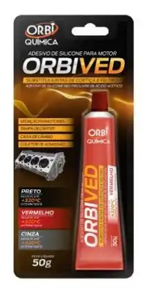 COLA SILICONE ALTA TEMPERATURA 50G VERMELHA