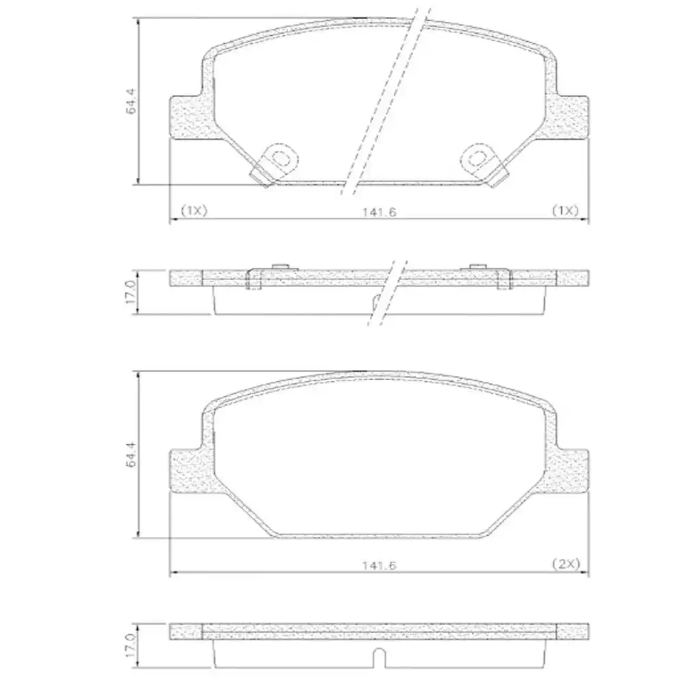 PASTILHA FREIO DIANTEIRA EQUINOX 2.0 2018 ACIMA
