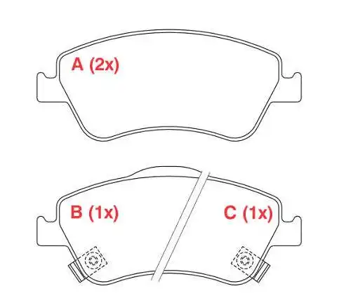 PASTILHA FREIO DIANTEIRA TOYOTA COROLLA 2009 A 2014