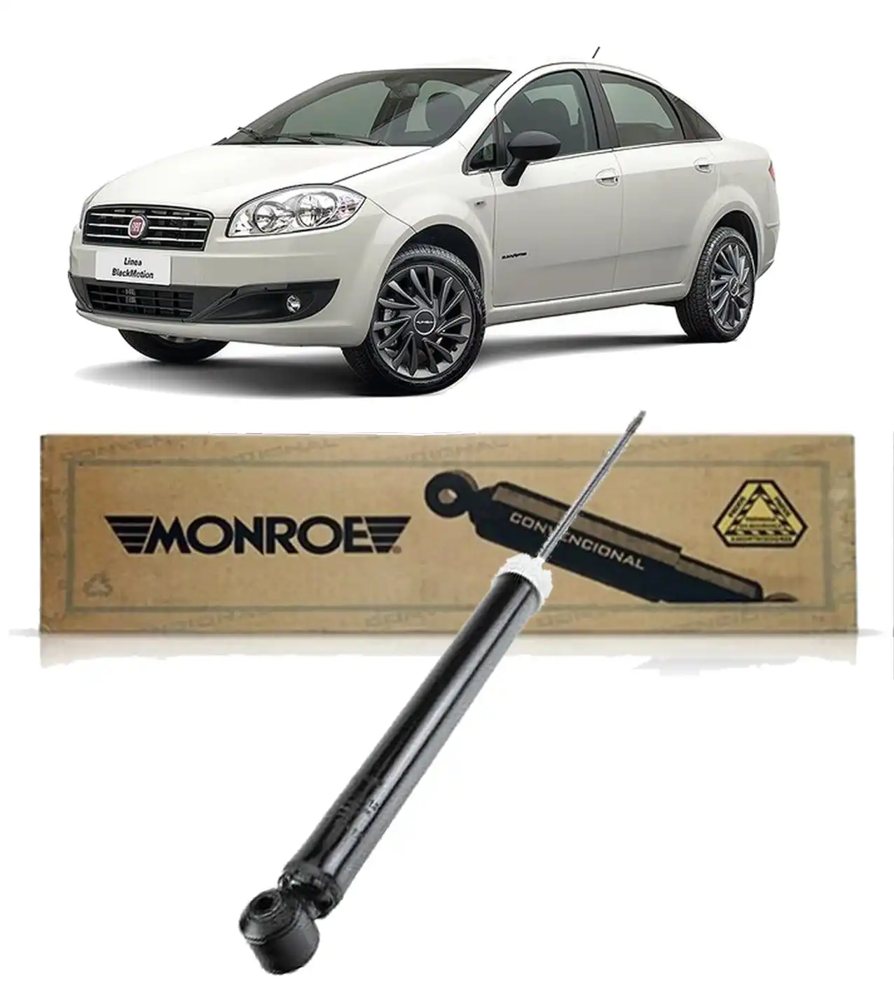 AMORTECEDOR TRASEIRO FIAT LINEA 2008 A 2016