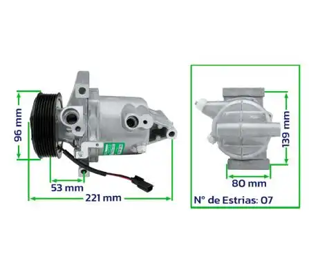 COMPRESSOR AR CONDICIONADO NISSAN KICKS 2017 EM DIANTE