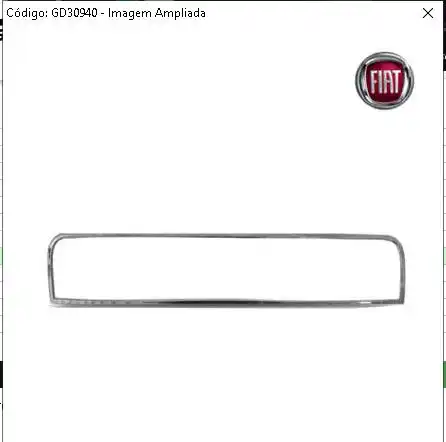 MOLDURA GRADE PALIO 08 SIENA 08/11 SUP CROMADO FECHADO