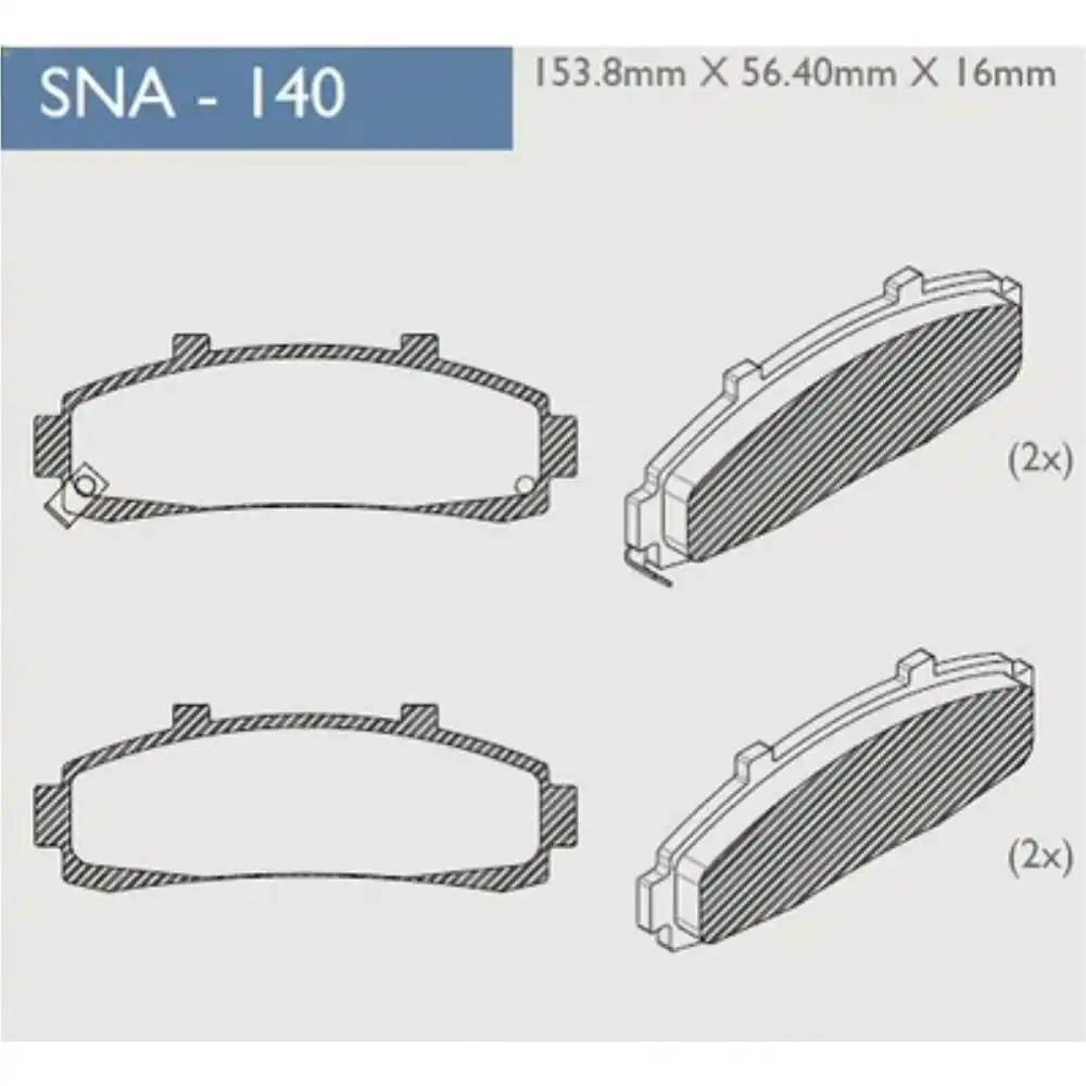 PASTILHA FREIO DIANTEIRA FORD RANGER 4X2 1995 A 1998