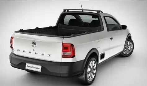 EMBLEMA ADESIVO TAMPA SAVEIRO ROBUST 2017 A 2019 PRETO