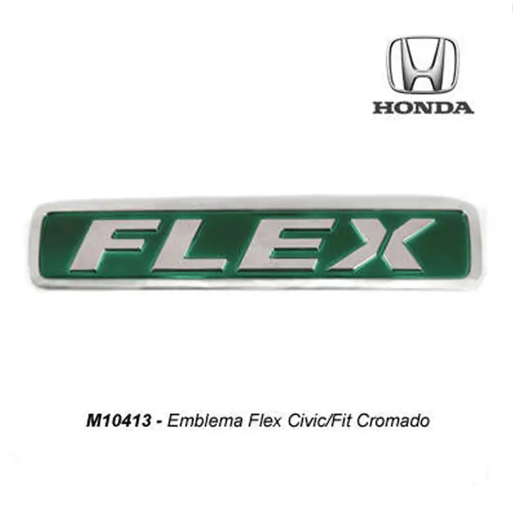EMBLEMA FLEX HONDA CIVIC/ FIT/ CITY CROMADO