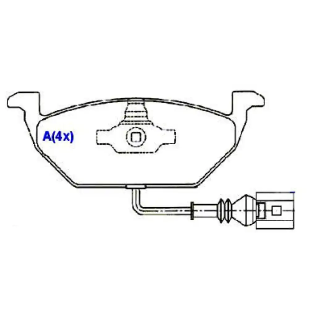 PASTILHA FREIO DIANTEIRA AUDI A3 1.6 1.8 2002/ COM ALARME