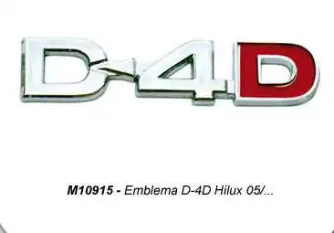 EMBLEMA TOYOTA HILUX D-4D 2005 EM DIANTE ( CROMADO )