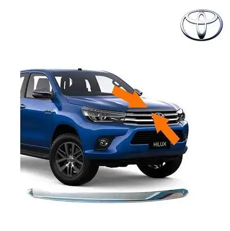 MOLDURA GRADE PARACHOQUE HILUX 2016 A 2018 CROMADO CAPO