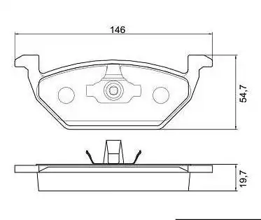 PASTILHA FREIO DIANTEIRA GOLF 1.6 2.0 1999/ ARO 14 TEVES