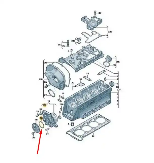 JUNTA TAMPA CAIXA DISTRIBUICAO JETTA ( ANEL )