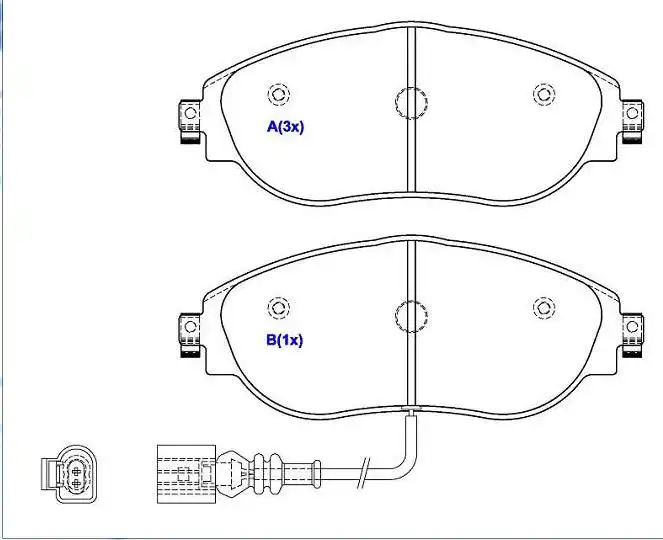 PASTILHA FREIO DIANTEIRA TIGUAN 250 TSI 1.4 2018/ CERAMICA