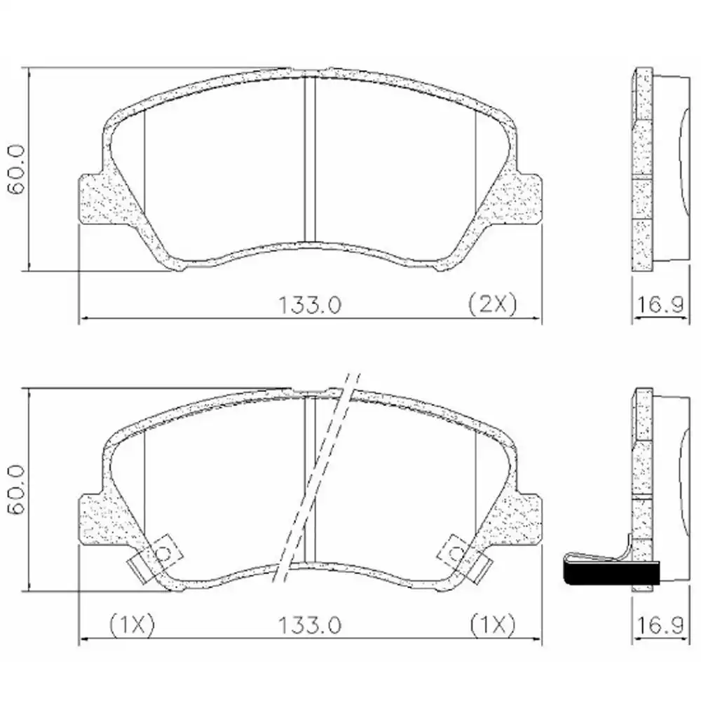 PASTILHA FREIO DIANTEIRA SANTA FE 3.3 V6 2013 ACIMA