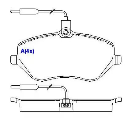 PASTILHA FREIO DIANTEIRA PEUGEOT 407 2.0 SW 2005/ COM SENSOR