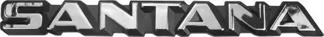 EMBLEMA SANTANA /90 CINZA ESCOVADO