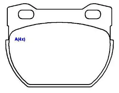PASTILHA FREIO TRASEIRA LAND ROVER DEFENDER 1.8 2.5 3.9 V8