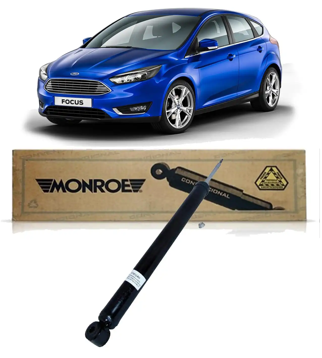 AMORTECEDOR TRASEIRO FOCUS 2014 A 2018