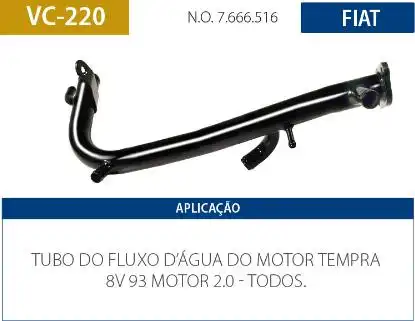 TUBO REFRIGERACAO MOTOR FIAT TEMPRA 2.0 8V 1993 TODOS