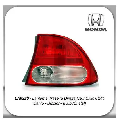 SINAL TRAS HONDA NEW CIVIC 06/11 ESQ (CANTO)