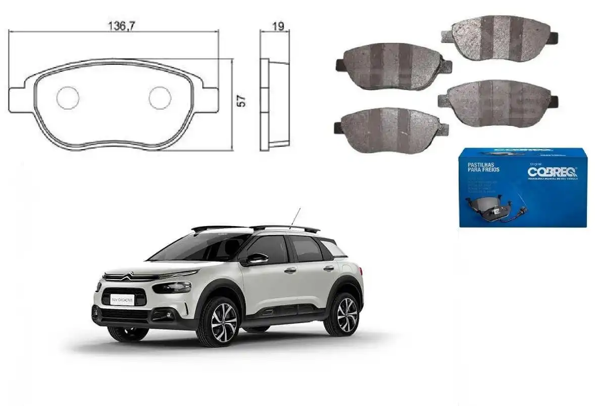 PASTILHA FREIO DIANTEIRA CITROEN C4 PALLAS 2002/