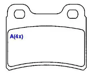 PASTILHA FREIO TRASEIRA PARATI 2.0 1997/