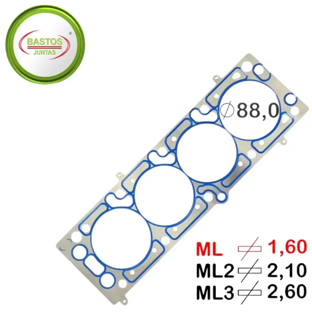 JUNTA CABECOTE VECTRA ASTRA S-10 BLAZER 2.0 2.2 2.4 8V METAL