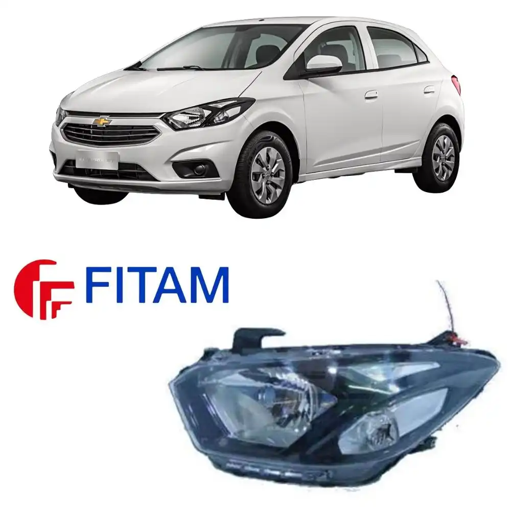 FAROL ONIX PRISMA 2017/ ESQUERDO MASCARA NEGRA SEM LED