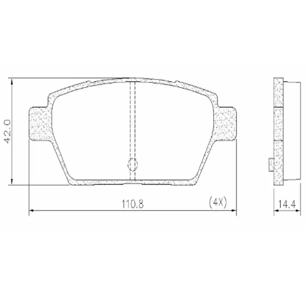 PASTILHA FREIO TRASEIRA FUSION 2006 A 2012